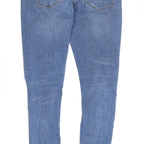 River Island Men's Blue Skinny Jeans 34/32 Distressed