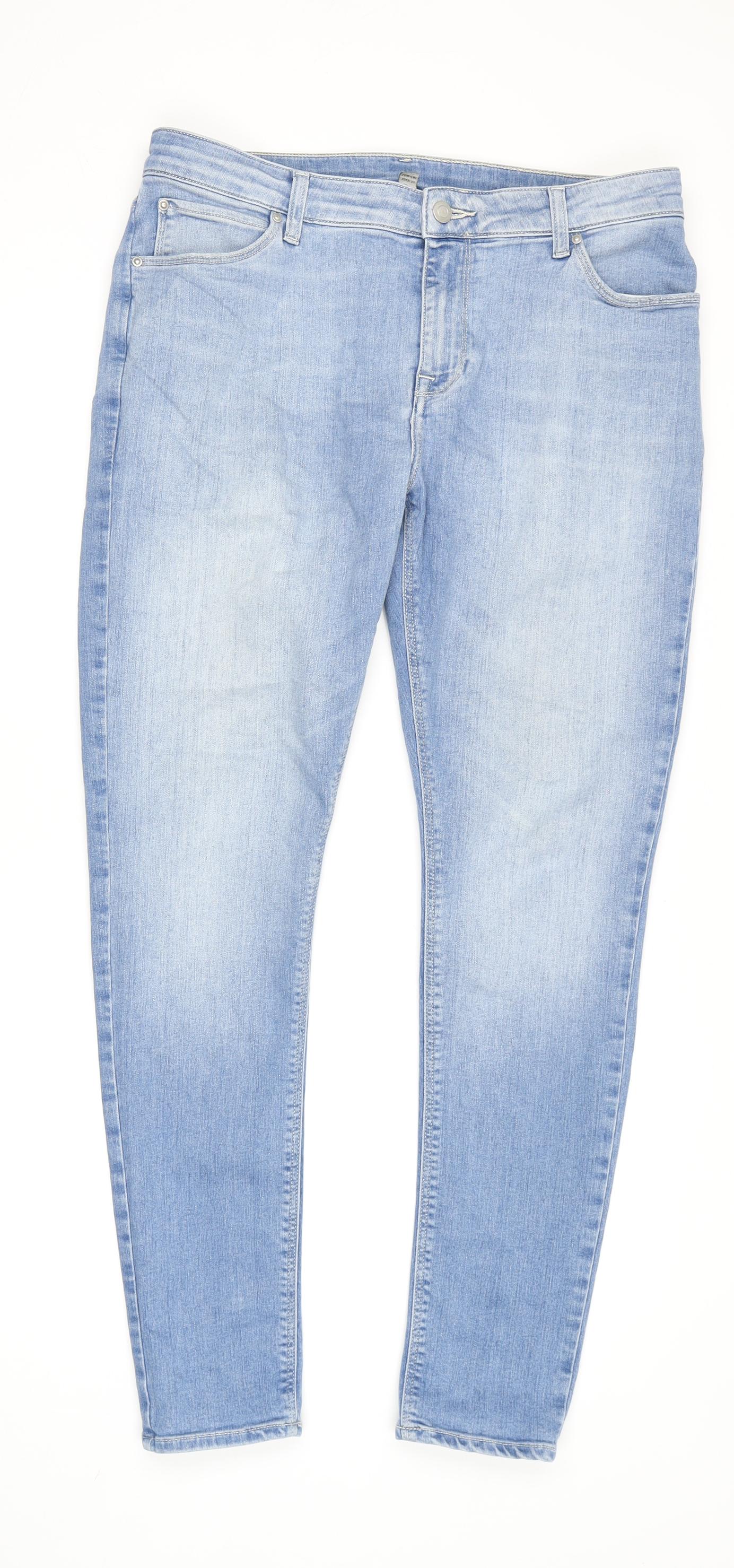 ASOS Men's Blue Straight Jeans, Size 34W 32L