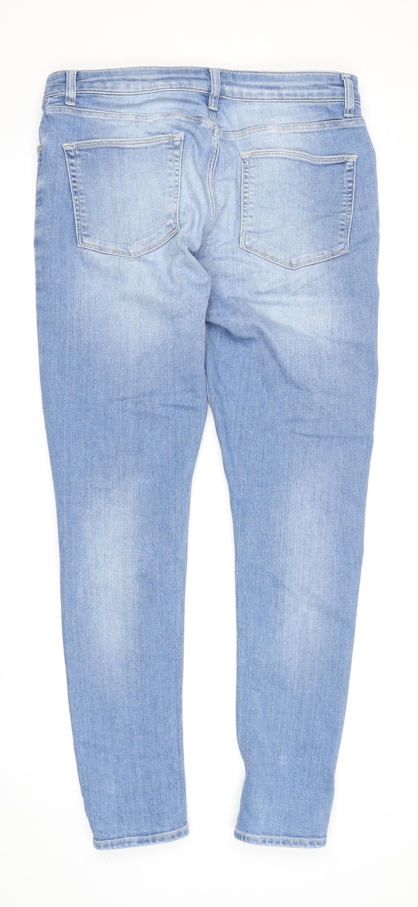 ASOS Men's Blue Straight Jeans, Size 34W 32L
