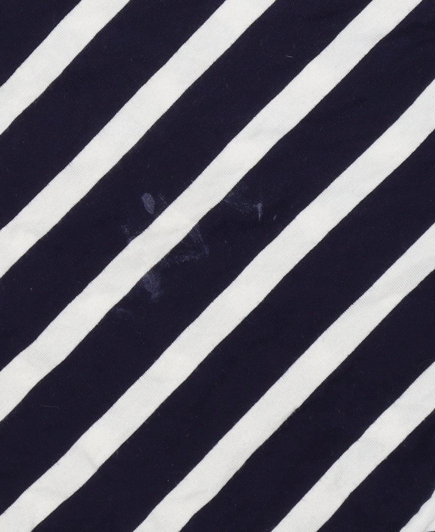 Warehouse Women's Black Striped T-Shirt, Size 12