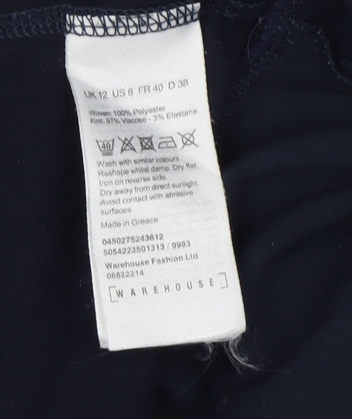 Warehouse Women's Black Long Sleeve Top Size 12