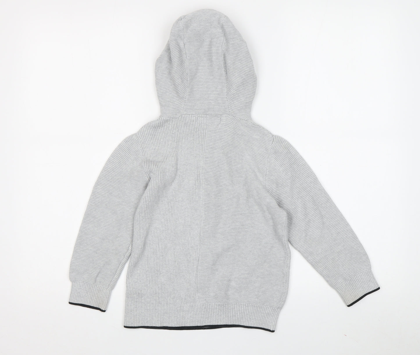 Next Grey Boys Hoodie, Size 6 Years, Cotton Knit Pullover