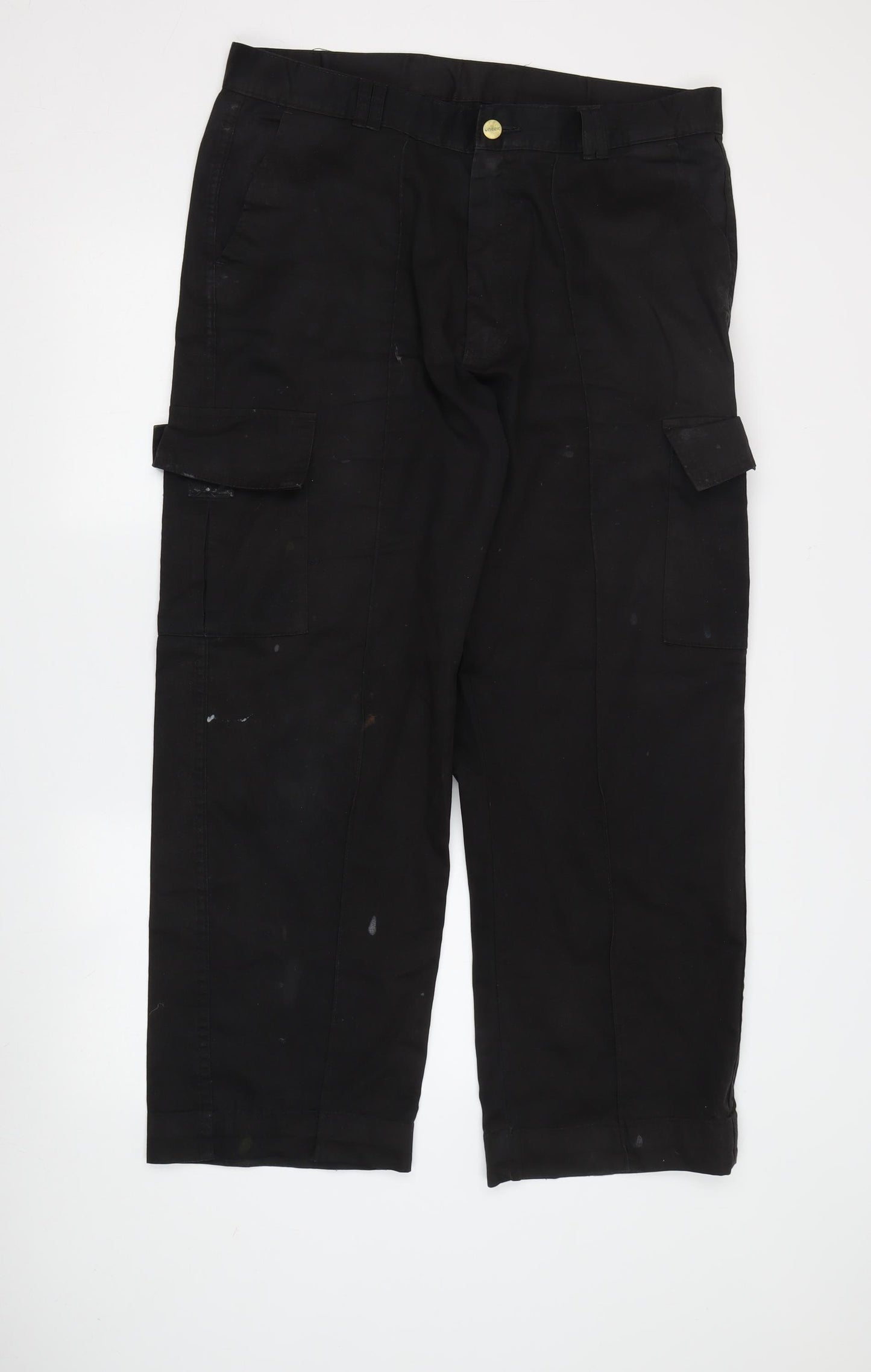 Uneek Black Cargo Trousers Unisex Adults Size 32