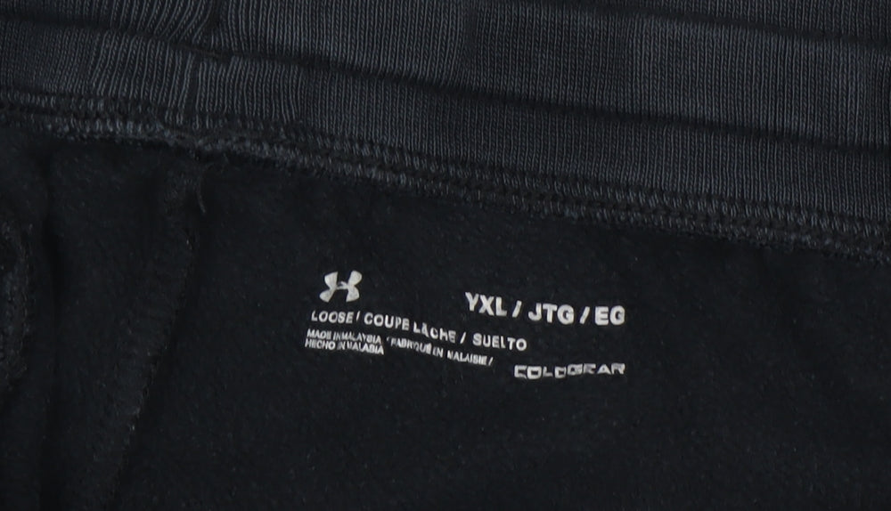 Under Armour Boys Black Jogger Trousers XL