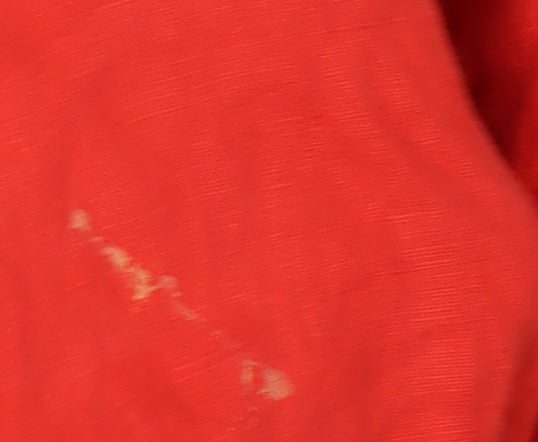 Marks and Spencer Women's Red Linen Button-Up Shirt