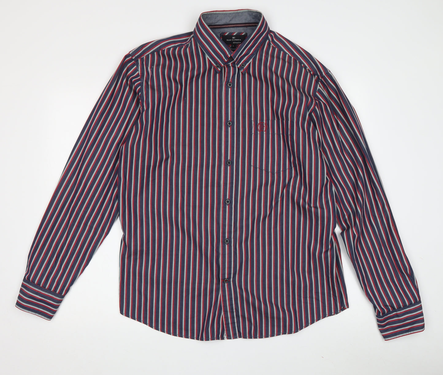 Blue Harbour Men's Multicoloured L Striped Shirt