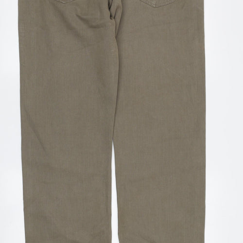 Next Men's Brown Chino Trousers - Cotton Blend 34" Waist