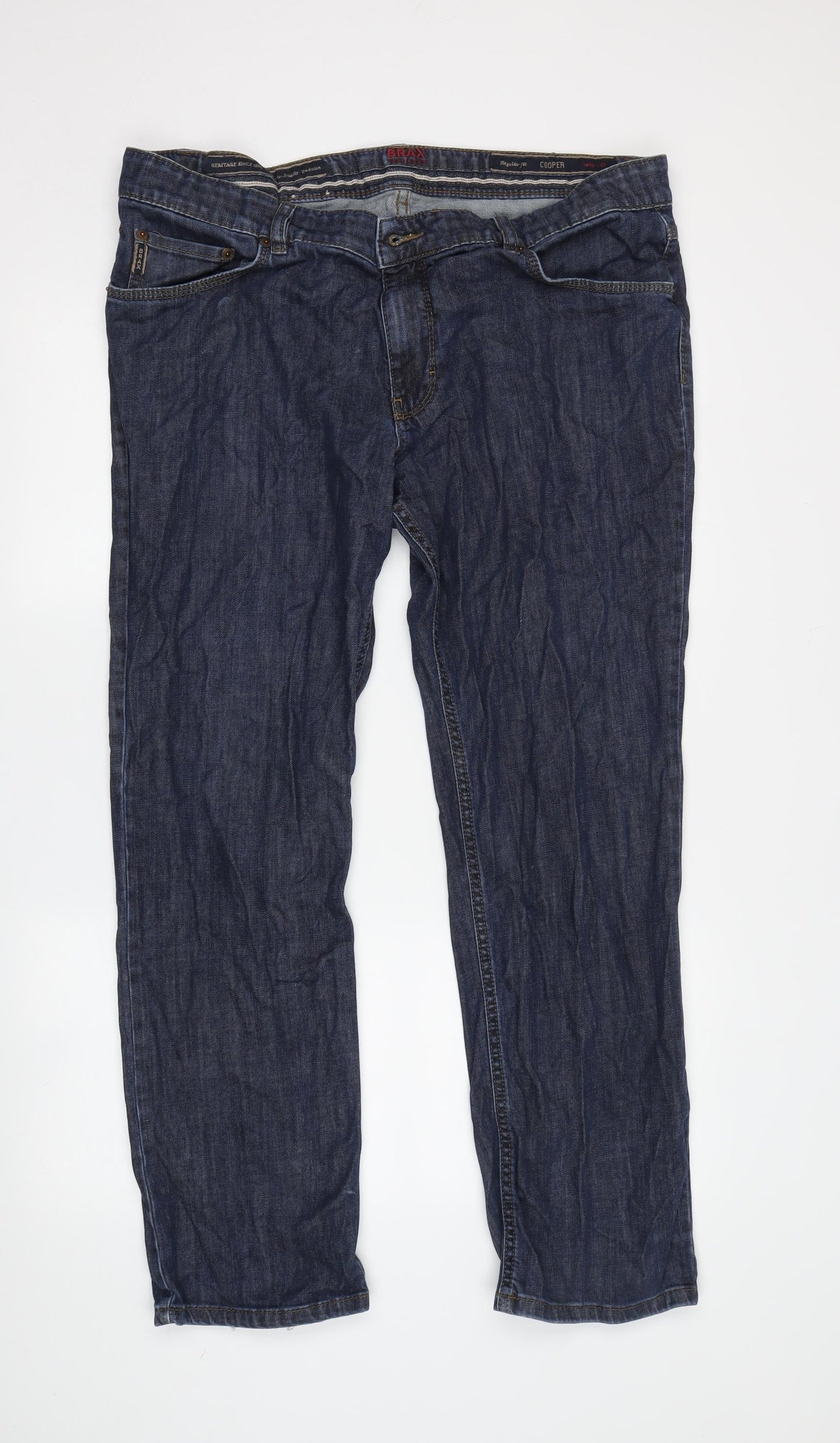 BRAX Men's Blue Regular Fit Straight Jeans, Size 40