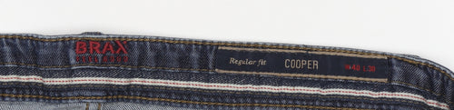 BRAX Men's Blue Regular Fit Straight Jeans, Size 40
