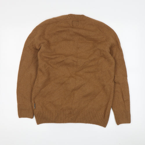 Peter Werth Boys Brown Crew Neck Pullover, Size L, Lambswool