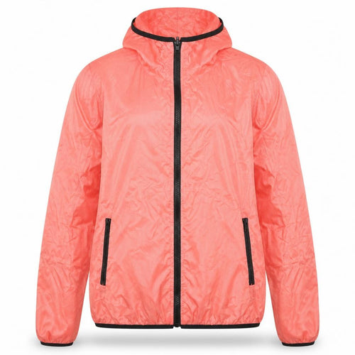 Topshop Women’s Pink Hooded Windbreaker Jacket Size 12