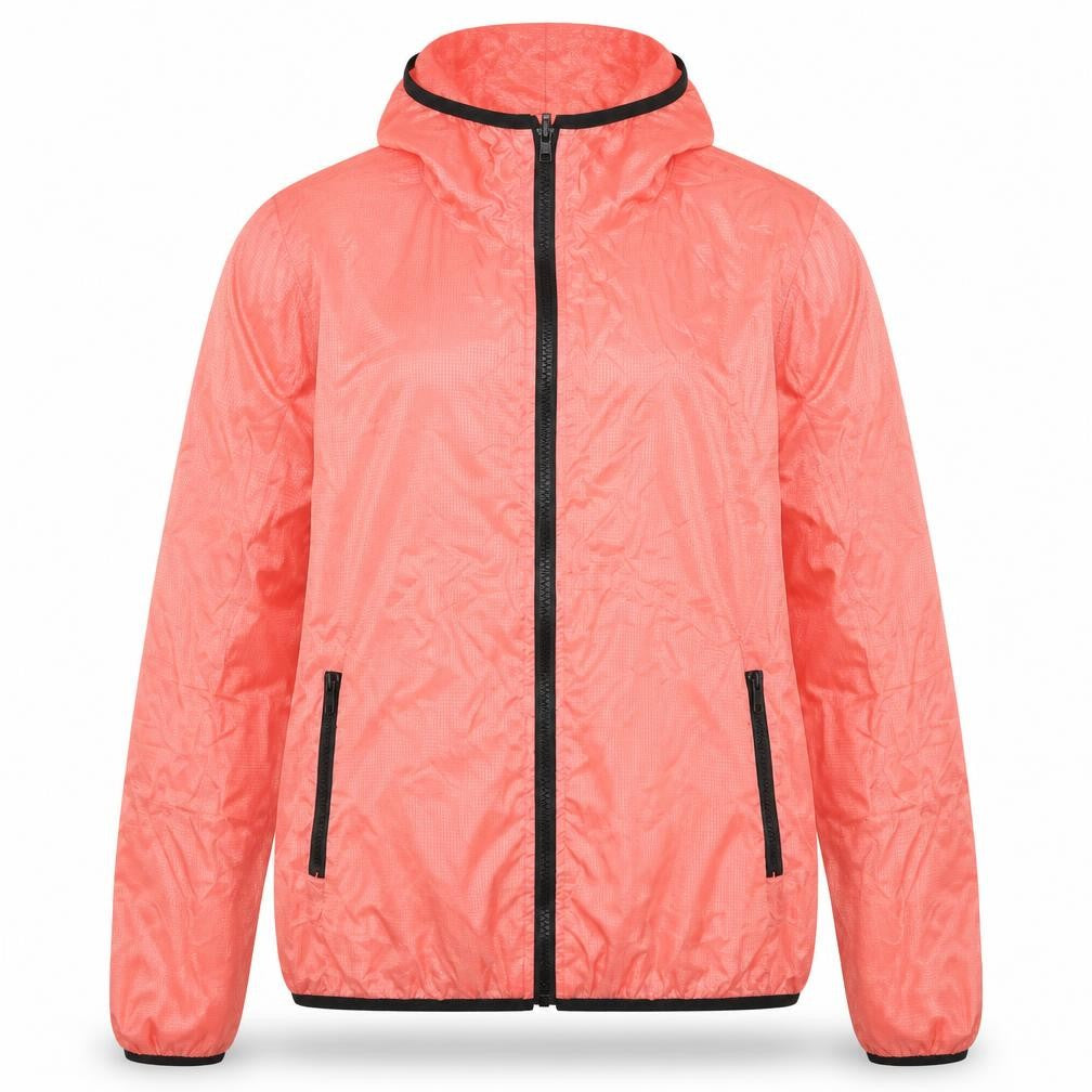 Topshop Women’s Pink Hooded Windbreaker Jacket Size 12