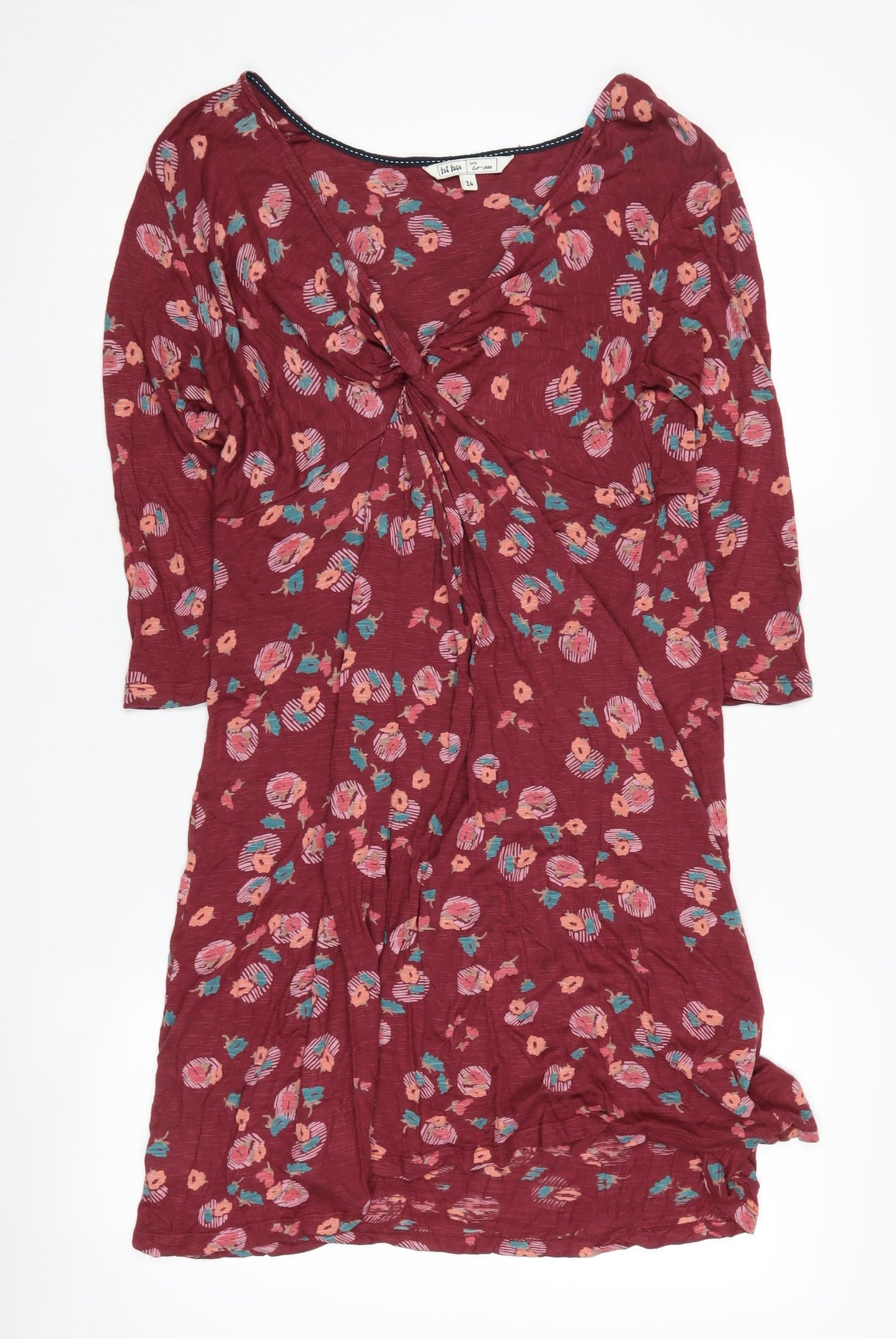 Fat Face Women's Floral Dress Multicoloured Size 14