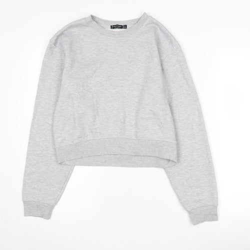 Stradivarius Women's Grey S Pullover Sweatshirt