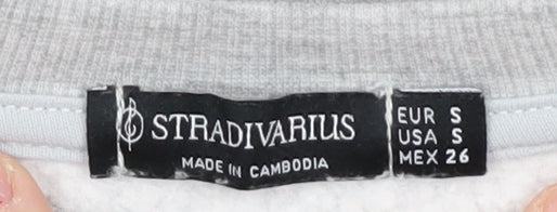 Stradivarius Women's Grey S Pullover Sweatshirt