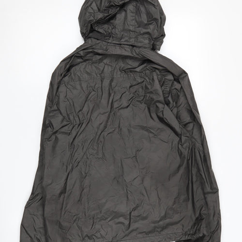 H&M Unisex Kids Black Hooded Windbreaker Jacket 14 Years