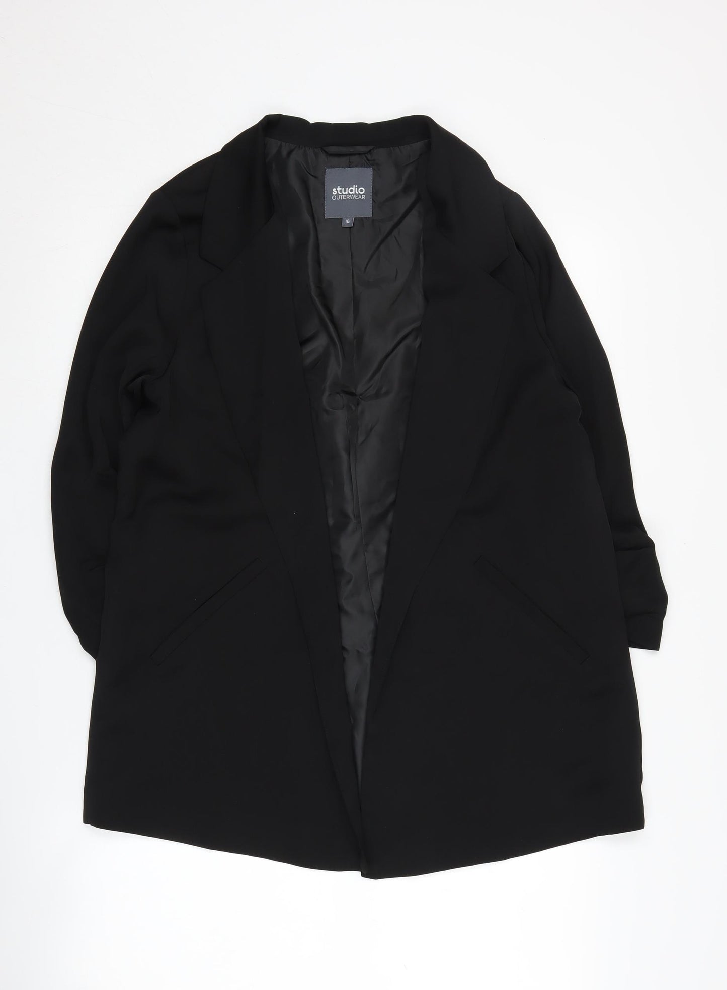 Studio Outerwear Black Women's Blazer Size 16