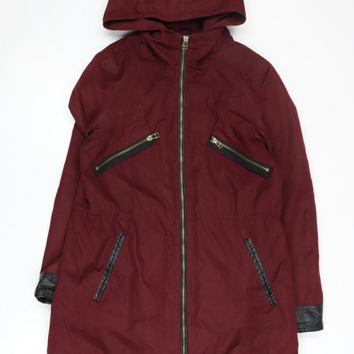 Olé by Vero Moda Women's Red Parka Jacket, Size 10