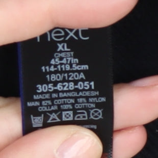 Next Men's Black XL Pullover Jumper with Logo