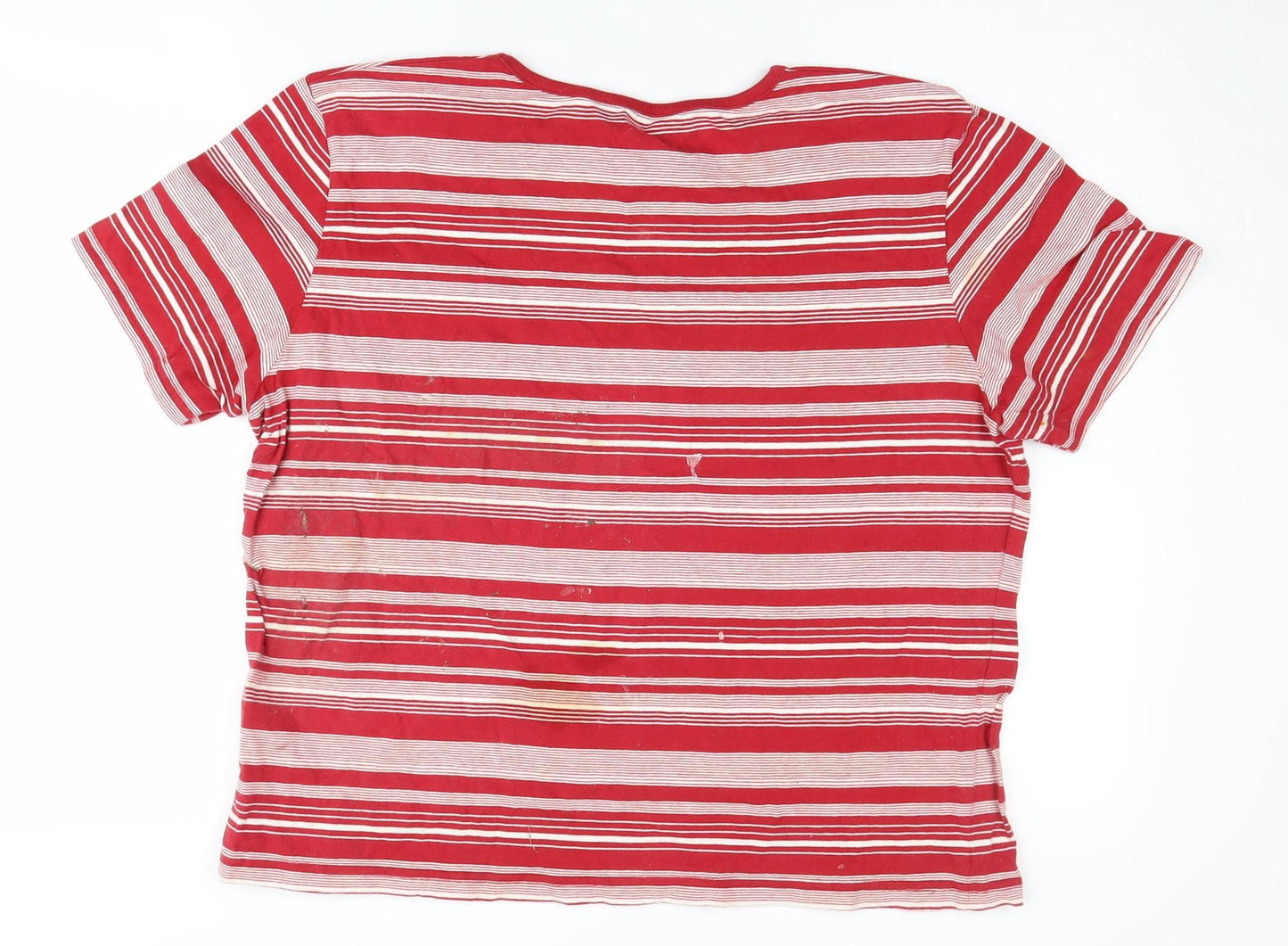 Jumper Women's Red Striped T-Shirt, XL, Jersey Style