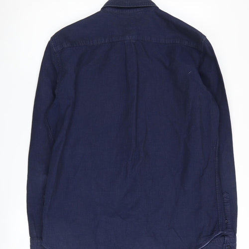 GAP Men's Blue Medium Button-Up Shirt - Casual