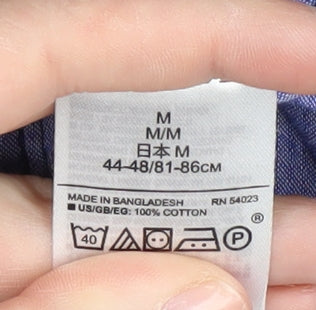 GAP Men's Blue Medium Button-Up Shirt - Casual