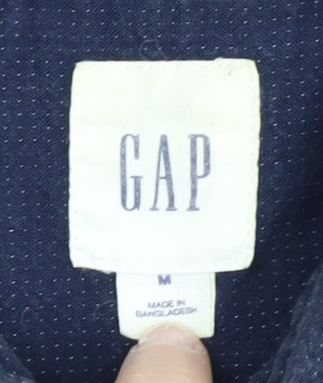 GAP Men's Blue Medium Button-Up Shirt - Casual