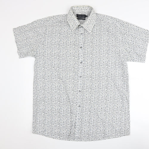Double TWO Unisex Floral Button-Up Shirt Size 16