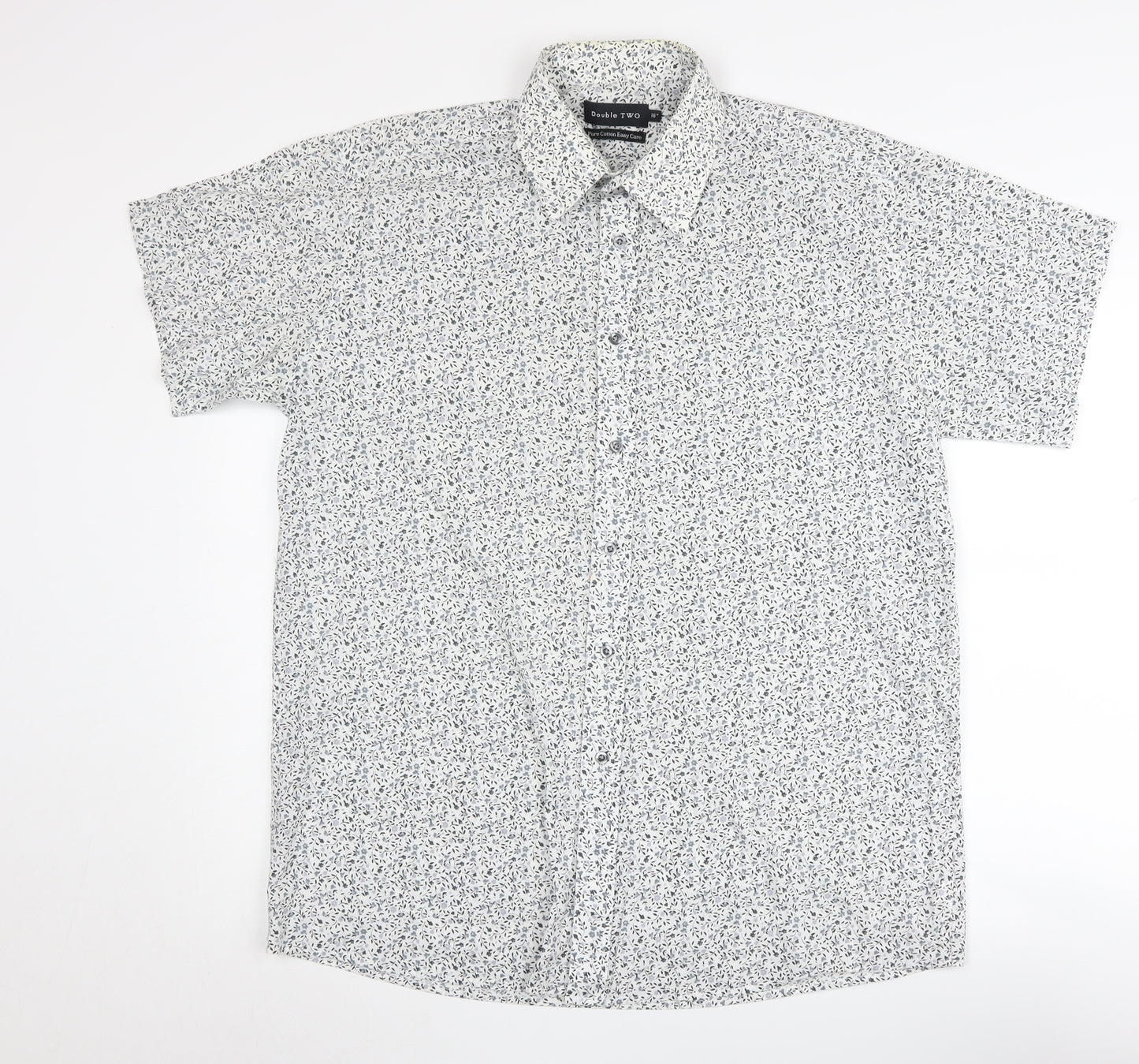 Double TWO Unisex Floral Button-Up Shirt Size 16