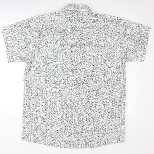 Double TWO Unisex Floral Button-Up Shirt Size 16
