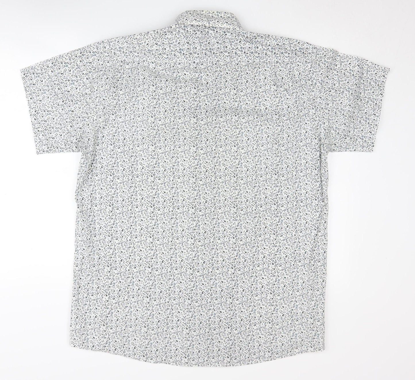 Double TWO Unisex Floral Button-Up Shirt Size 16