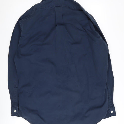 Ralph Lauren Men's Blue Button-Up Shirt M