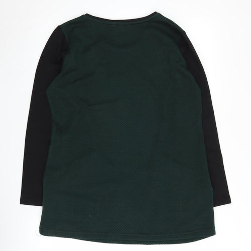 Chianti Women's Green Pullover Jumper, Size 14, Zip Accents