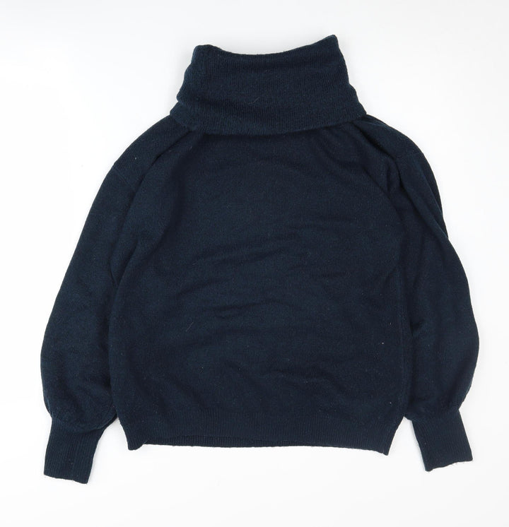 ASOS DESIGN Women's Black Roll Neck Pullover Jumper Size 6