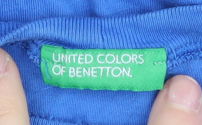 United Colors of Benetton Boys Blue Graphic T-Shirt 6-7 Years