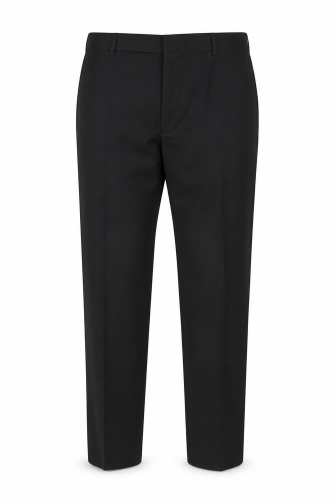 Front view of Cotton Traders Men's Black Regular Trousers, size 48