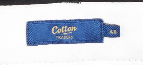 Cotton Traders Men's Black Regular Trousers Size 48