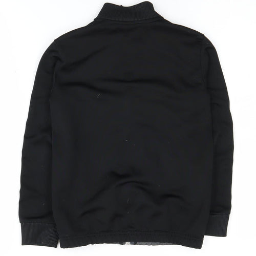 Adidas Boys Black Track Jacket 7-8Y Polyester Activewear