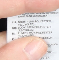 Adidas Boys Black Track Jacket 7-8Y Polyester Activewear