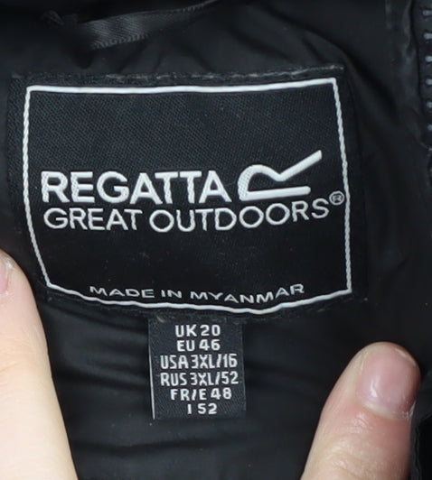 Regatta Women's Black Long Puffer Jacket Size 20