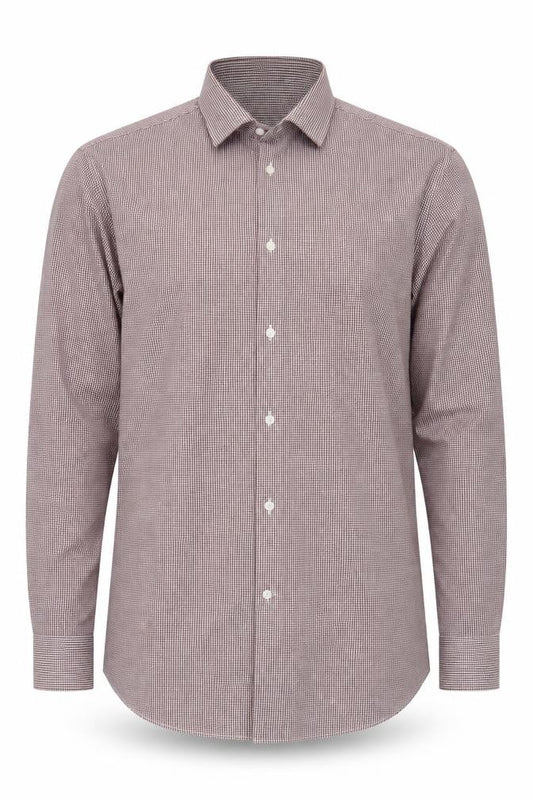 Front view of Next Men's Multicoloured Check Button-Up Shirt 17 Long Sleeve