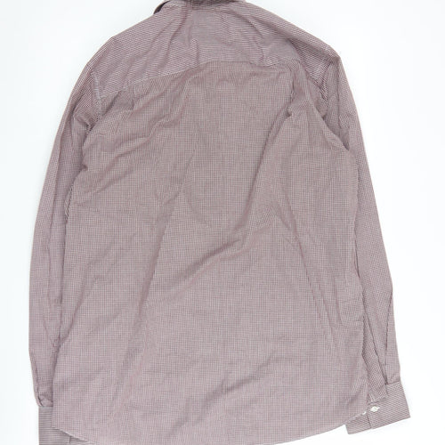 Next Men's Multicoloured Check Button-Up Shirt 17 Long Sleeve