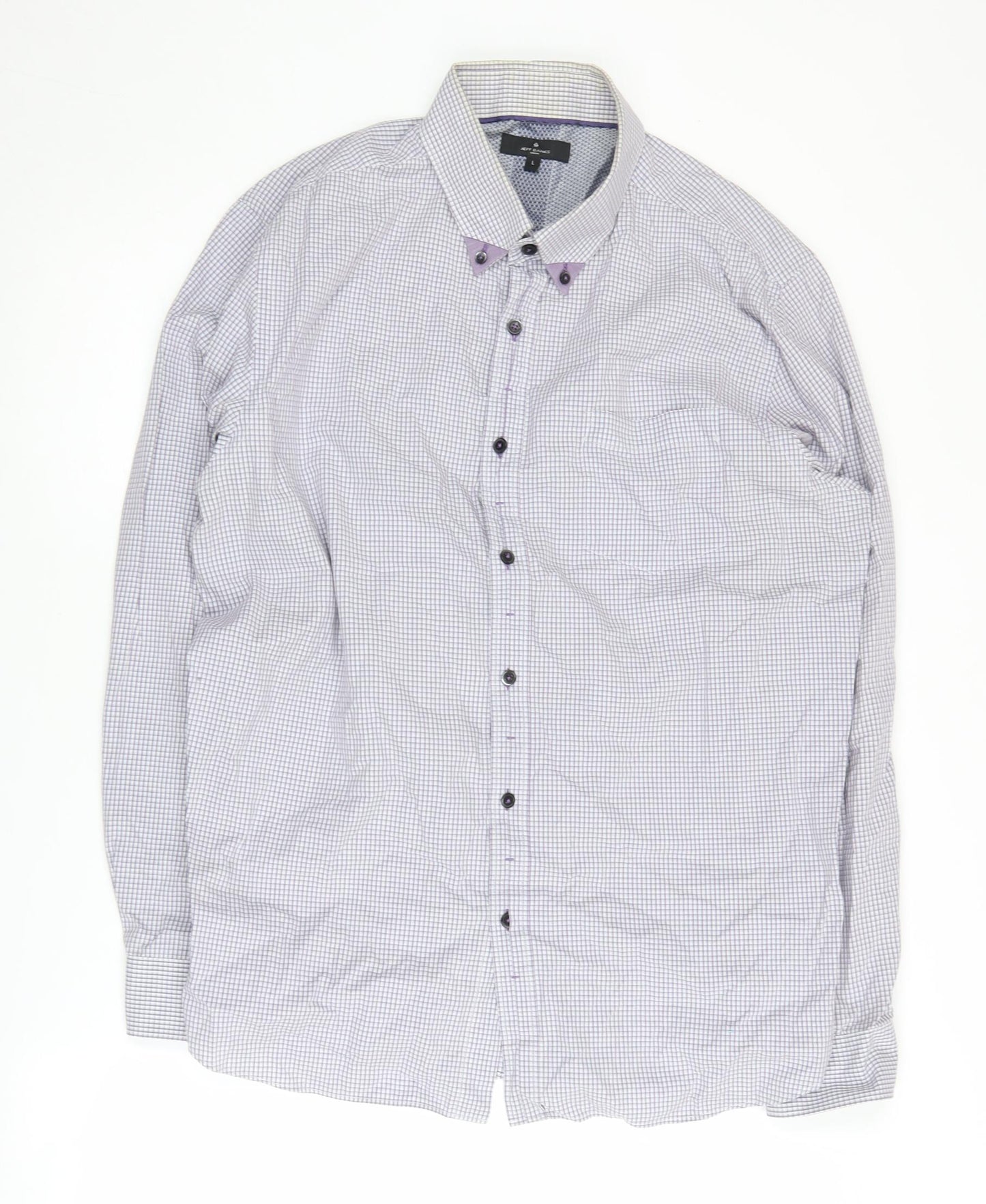 Jeff Banks Men's Multicoloured Long Sleeve Check Shirt L