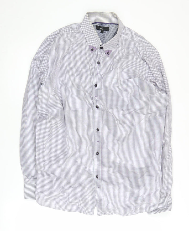 Jeff Banks Men's Multicoloured Long Sleeve Check Shirt L
