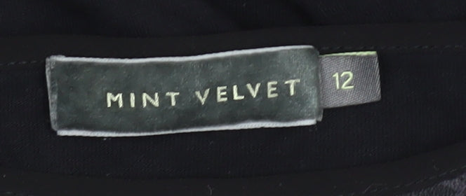 Mint Velvet Women’s Black Silk Blouse Size 12
