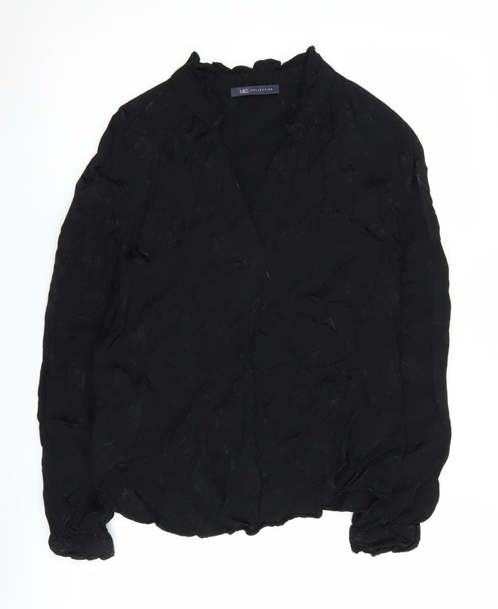Marks and Spencer Women's Black Blouse Size 6
