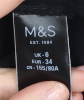 Marks and Spencer Women's Black Blouse Size 6