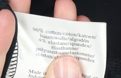 Laura Ashley Women's Black Button-Up Shirt Size 10