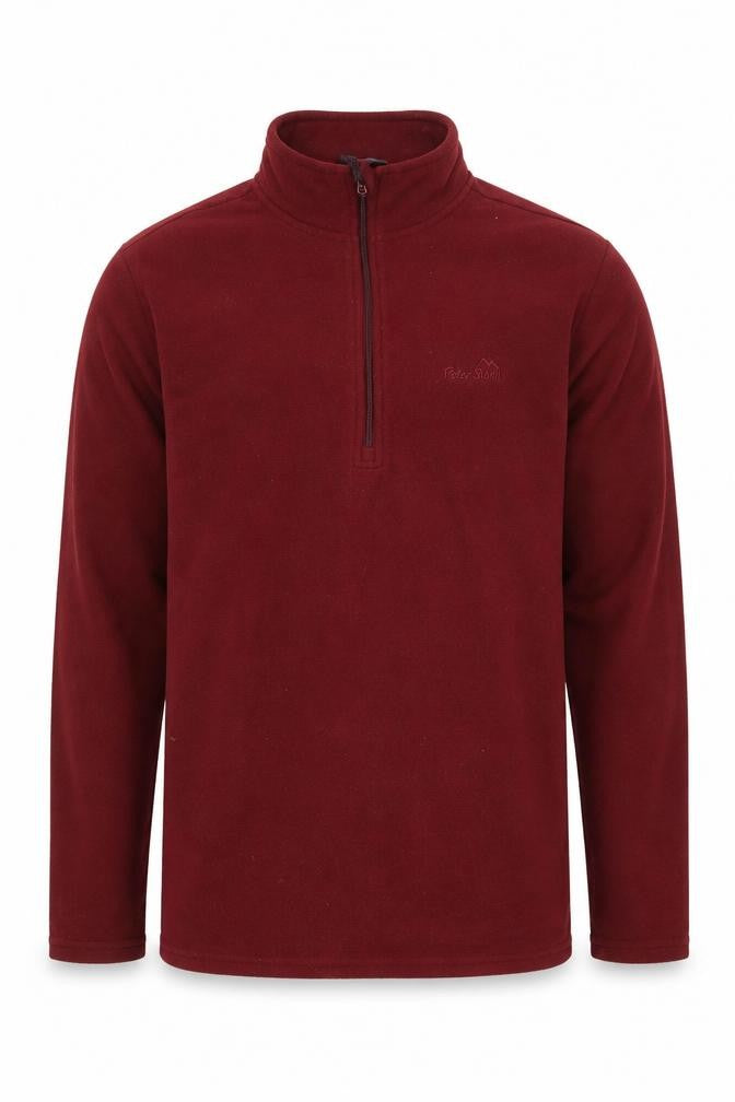 Front view of Peter Storm Men's Red 1/2 Zip Sweatshirt M