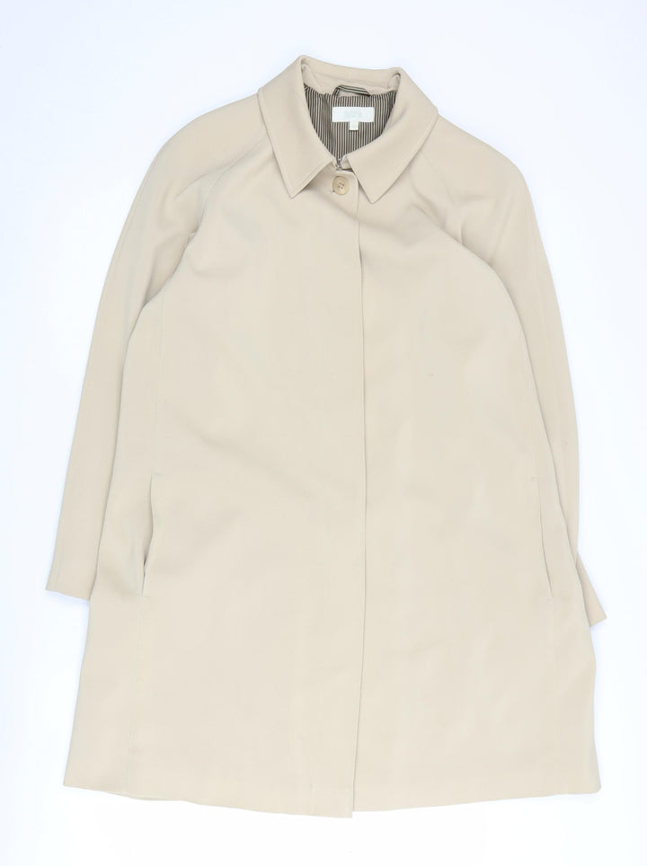 Marks and Spencer Women's Beige Long Overcoat Size 14